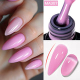 Lianfudai  7ml Dark Nude Rubber Base Gel Nail Polish Semi Permanent UV Gel LED Nail Art Varnish For Nails Manicure DIY Design