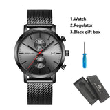 Lianfudai Top Men Watch Brand Business Style Stainless Steel Fashion Waterproof Sports Multifunctional Quartz Wristwatch Relogio Masculino