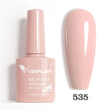 Lianfudai Venalisa Nail Gel Polish Jelly Color HEMA FREE Nude Pink Semi Permanent Soak Off UVLED Gel Nail Polish Sparkle Gel Varnish