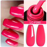 Lianfudai 15ML Quick Nail Extension Gel Glitter Pink Vernis Semi Permanent UV Gel Nail Polish Nail Art Prolong Construction Gel