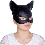 Lianfudai Sexy Cat Woman Selina Kyle Latex Mask Superhero Movie Cosplay Costume Halloween Party Masks