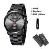 Lianfudai Top Men Watch Brand Business Style Stainless Steel Fashion Waterproof Sports Multifunctional Quartz Wristwatch Relogio Masculino