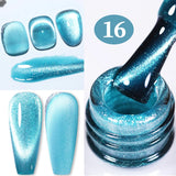 Lianfudai 10ml Auroras Blue Cat Magnetic Gel Nail Polish for Winter Nails Jelly Glass Water Light Varnis Semi Permanent Nail