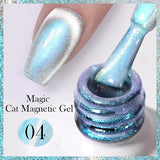 Lianfudai 10ml Auroras Blue Cat Magnetic Gel Nail Polish for Winter Nails Jelly Glass Water Light Varnis Semi Permanent Nail