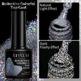 Lianfudai 7ML Rose Gold Foils Effect Platinum Cat Magnetic Gel Nail Polish Silver Moonlight for Fall Winter Manicure Nail Art Gel