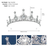 Lianfudai Silver Crystal Metal Crown Fashion Bridal Wedding Headpieces Tiaras Banquet Holidays Party Jewelry Accessories Bridesmaid Gifts