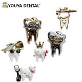 Lianfudai Fashion Tooth Brooches Crown for  Dress Dentist Office Party Jackets Lapel Pins Bag Metal Badges Nurse Jewelry Friends Gifts