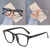 Lianfudai Glasses Ultralight Retro Transparent Frame Plain Men Women Anti Blue Light  Glasses  Party Decorate Eyeglasses Fake Glasses