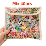 Lianfudai 40/50/60Pcs/Lot Children Kids Hair Accessories Cartoon Elastic Hair Bands Baby Head Rope Small Animal Cute Girls Headdress