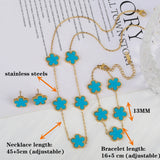 Lianfudai Color jewelry clover stainless steel new plant five-leaf flower bracelet hot jewelry jewelry gifts for women