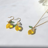 Lianfudai Transparent lemon necklace fruit gift fashion