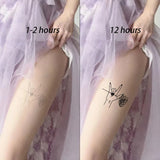Lianfudai Love You Gesture Rose Herbal Juice Tattoo Sticker Temporary Arm Waterproof Fake Sexy Hotwife Punk Durable Tattoos Y2K Tatto Gift