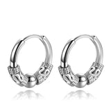 Lianfudai Classic Men Stainless Steel Hoop Earrings for Women Hip Hop Earring for Men Boy Earrings Punk Gothic Ear Stud Jewelry Party Gift