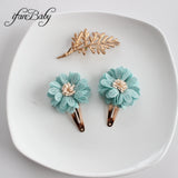 Lianfudai Fashion Flower BB Hair Clips Pin Headwear For Baby Kids Girl Hair Accessories 2 PCS/SET