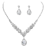 Lianfudai Imitation Moissanite Diamond Jewelry Set Explosion Flash Hot New Luxury Pendant Necklace Female Earrings Set