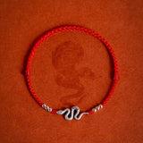 Lianfudai Chinese New Year of The Snake 2025 Bracelet New Year Red String Bracelet Chinese Zodiac Bracelet Snake Charms Handmade Bracelets