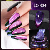 Lianfudai 7ML Rose Gold Foils Effect Platinum Cat Magnetic Gel Nail Polish Silver Moonlight for Fall Winter Manicure Nail Art Gel