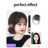 Lianfudai Fake Air Bangs Hair Styling Tools Hair Clip-In Extension Synthetic Hair Fake Fringe Natural False Hairpiece Women Clip In Bangs