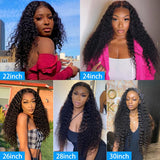 Lianfudai Water Wave Lace Front Wig Hd Lace Frontal Brazilian Wigs For Women Human Hair 13x4 Deep Wave Lace Frontal Wig Lace Closure Wig