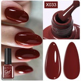 Lianfudai 7ml Metallic Gel Nail Polish Red Chrome Effect Soak Off UV Gel Varnish Semi Permanent Nail Art Manicure Base Top Coat