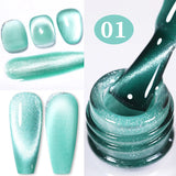 Lianfudai 10ml Auroras Blue Cat Magnetic Gel Nail Polish for Winter Nails Jelly Glass Water Light Varnis Semi Permanent Nail