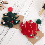 Lianfudai Christmas Hair Clips for Girls Festival Gift Hat Hairpin Cute Deer Pine Cones Ear Hairpins Adult Headwear Hair Accessories