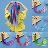 Lianfudai Korean Fashion Kids Wig Braids Girls Dirty Braid Hair Rope Children Gradient Barrettes Headwear Baby Kids Hair Accessories