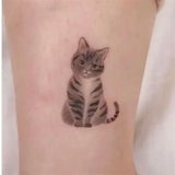 Lianfudai Cute Cat Tattoo Sticker for Women Man Waterproof Fake Tattoo Cartoon Art Temporary Tattoos Arm Lasting Animal Tatoo Sticker