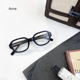 Lianfudai Women Finished Myopia Glasses Vintage Square Frame Blue Light Blocking Minus Eyeglasses Near Sight Eyewear Diopter 0 To -4.0