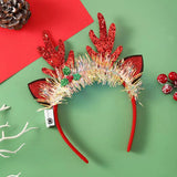 Lianfudai Christmas Headband with LED Lights Snowflake Xmas Tree Hair Band 2024 Christmas Decorations for Home Girls Women New Year Gifts