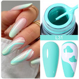 Lianfudai 5ML Colorful Reflective Glitter Liner Gel Polish Sparkling Painting Nail Polish Semi Permanent UV Gel Lines French Nail