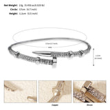 Lianfudai Classic Brand Nail Bracelets Female Temperament Simple Trendy Bracelet Zircon Screw Bracelet For Women As Gift