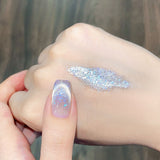 Lianfudai Shiny Crushed Ice Cat Eye Gel Nails Polish 10ml Bright Flash Semi Permanent Soak Off UV LED Magnetic Gel Polish for Manicure