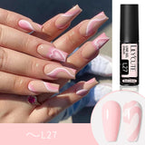 Lianfudai 5ML Colorful Reflective Glitter Liner Gel Polish Sparkling Painting Nail Polish Semi Permanent UV Gel Lines French Nail