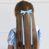 Lianfudai 2pcs Ins Style Ribbon Bow Headband Long Tassel Hair Clip Women's Hair Accessories Girls Christmas Party Hair Accessories