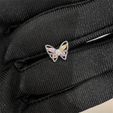 Lianfudai 1PCS Cute Pink Zircon 316L Stainless Steel Ear Bone Nail New Fashion Y2K Punk Small Earring for Women Cochlea Jewelry Party Gift