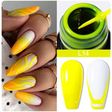 Lianfudai Super-Bright Metallic Painting Liner Gel Polish Silver Gold Mirror Gel Nail Polish Semi Permanent UV Nail Art Vernis