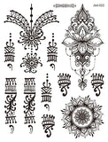 Lianfudai Size:158*120mm New Butterfly Tattoo Plain Flower Sexy Finger Collarbone Dark Waterproof Temporary Tattoo Sticker