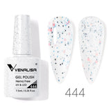 Lianfudai Venalisa Nail Gel Polish Jelly Color HEMA FREE Nude Pink Semi Permanent Soak Off UVLED Gel Nail Polish Sparkle Gel Varnish