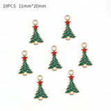 Lianfudai 10Pcs Enamel Christmas Charms Alloy Snowflakes Angel Pendants for Jewelry Making Necklace Earrings DIY Tree Decor Bracelet