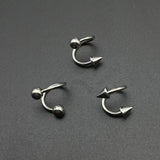 Lianfudai S Shape 316L Stainless Steel Lip Piercing Nose Ring Helix Piercing Cartilage Earring Body Piercing Vajinal Jewelry 16G