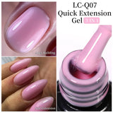 Lianfudai 7ML Jelly Pink Peach Quick Extension Gel Nail Polish Nude Transparent Color Finger Prolong Rubber Base Construction Gel