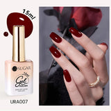 Lianfudai 15ml Wine Cherry Red Jelly Gel Nail Polish Christmas Nails Art Gel Polish Translucent Nail Gel for Winter Manicure Art