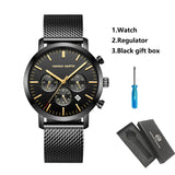 Lianfudai Top Men Watch Brand Business Style Stainless Steel Fashion Waterproof Sports Multifunctional Quartz Wristwatch Relogio Masculino