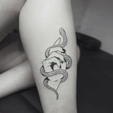 Lianfudai Waterproof Temporary Tattoo Sticker Cat Fox Animal Fake Tatto Flash Tatoo Neck Hand Back Foot Shoulder for Kids Women Men