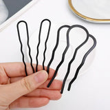 Lianfudai New Metal Black Hair Fork Clip Women Hair Pin Combs Messy Bun Hair Pin Clip Hair Side Combs Updo Hair Sticks Hair Styling Tool