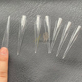 Lianfudai 5Xl Extreme Long Stiletto Nails Full Cover Nails Artificial Acrylic False Nail Tips Press on Manicure Tool Accessories