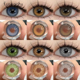 Lianfudai 1Pair Colored Pupils for Eyes Brown Colored Natural High Quality Lenses Gray Lenses Big Eyes Beauty Pupil LensesYearly