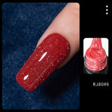 Lianfudai 10ml Glitter Gel Nail Polish Semi Permanent Sequins Soak Off UV Gel Colorful DIY Nail Art Gel Varnishes Free Shipping