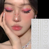 Lianfudai 3D Face Jewelry Love Diamond Stickers Face Body Rhinestones Sticker Star Eye Makeup Drill Fake Tattoo Party Festival Makeup